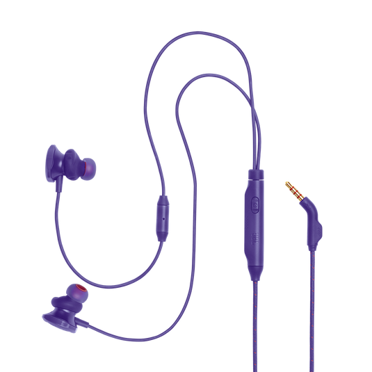JBL Quantum 50 - Purple - Wired in-ear gaming headset with volume slider and mic mute - Detailshot 2 image number null